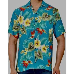 Alvish Hawaiian Shirts for Men Aloha Casual button down.  Size XL